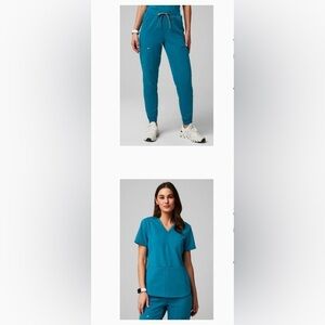 Fabletics Scrub Set for Women in Caribbean Blue